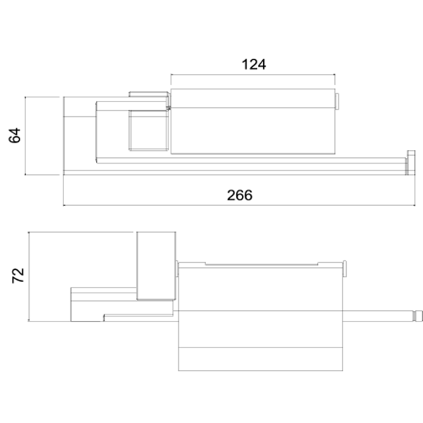 Χαρτοθήκη Διπλή Premium με κάλυμμα 71007
